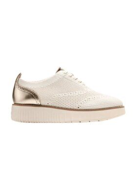 Cole Haan Women's Grand City Platform Sneaker Soft Gold Metallic-Ivory